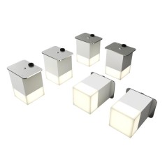 Светильник светодиодный RVE-LBX-LUMO20-PLAZA5010-6-GR квадрат грильято 6шт 40х40х60мм 14Вт встраиваемый 4000К бел. RVElektro RVE