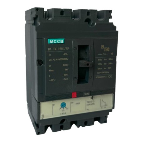 Выключатель автоматический MCCB BA-TM-160L/3P 40А (термомагнитый ТМ ICU:50KA) ELTEC 1200040
