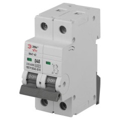 Выключатель автоматический 2п D 40А 4.5кА ВА47-63 PRO ЭРА Б0059466