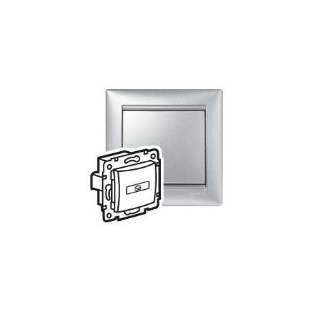Выключатель карточный 1-кл. СП Valena 10А IP20 с ключом-картой для гостиничных номеров механизм алюм. Leg 770234