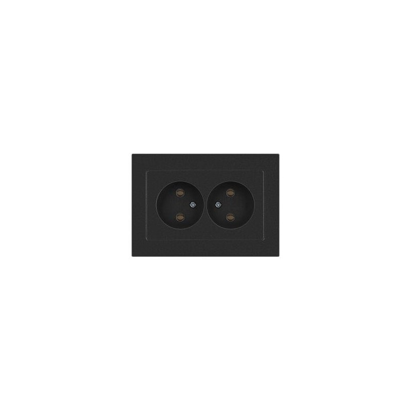 Розетка Accent 6-204-07 2х2P 16А-250В IP20 СУ AL/CU графит Intro Б0063435 Розетка Accent 6-204-07 2х2P 16А-250В IP20 СУ AL/CU графит Intro Б0063435