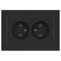 Розетка Accent 6-204-07 2х2P 16А-250В IP20 СУ AL/CU графит Intro Б0063435 Розетка Accent 6-204-07 2х2P 16А-250В IP20 СУ AL/CU графит Intro Б0063435