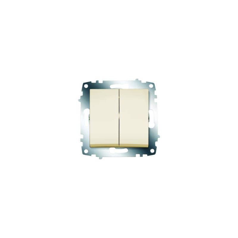 Выключатель 2-кл. 1мод. СП Cosmo 10А IP20 механизм крем. ABB 619-010300-202