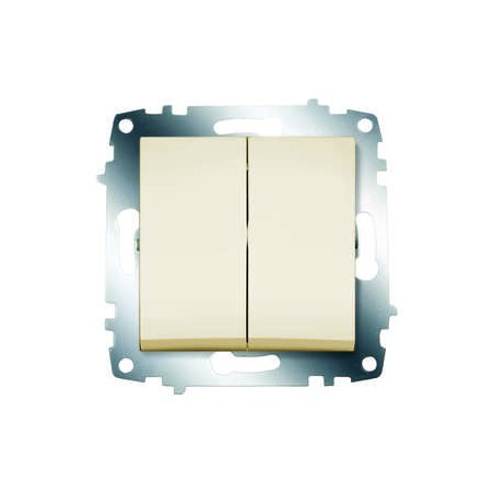 Выключатель 2-кл. 1мод. СП Cosmo 10А IP20 механизм крем. ABB 619-010300-202