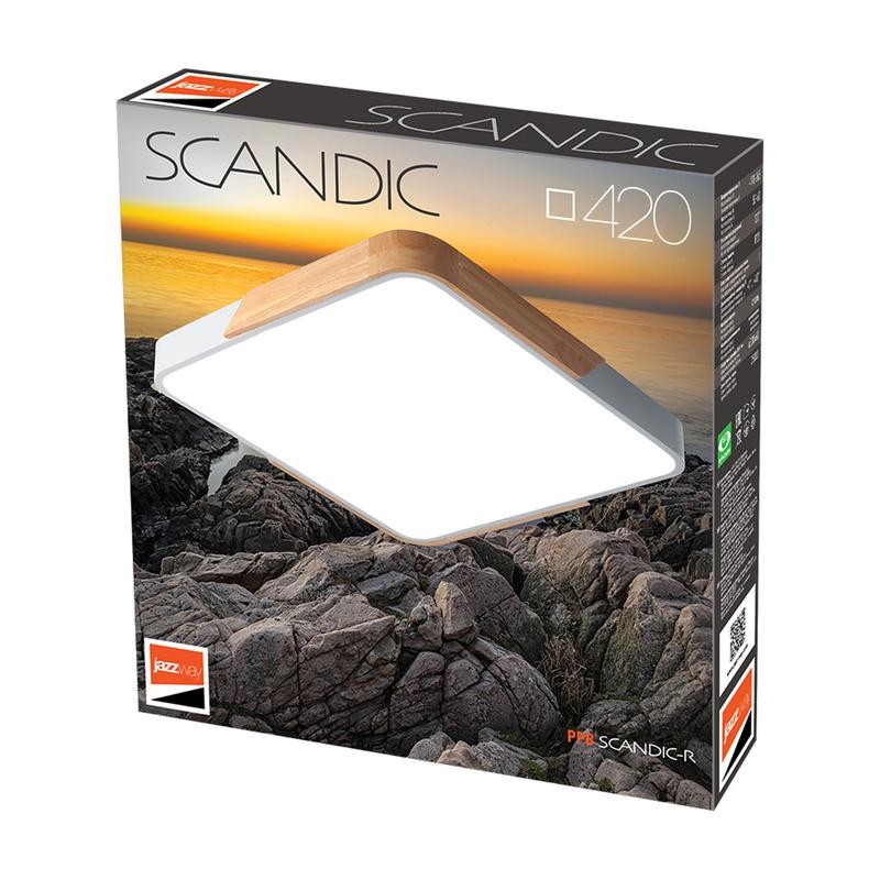 Светильник светодиодный декоративный PPB Scandic-S DIM 72Вт 3000-6500К IP20 настенно-потолочный бытовой диммир. GR/W JazzWay 503