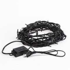 Гирлянда светодиодная "Твинкл Лайт" 10м 100LED желт. 10Вт 220-240В IP65 с контроллером 8 режимов провод ПВХ черн. Neon-Night 303