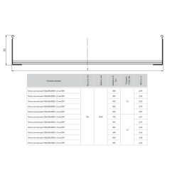 Лоток лестничный 100х200 L3000 1.2мм EKF LT100200-1.2