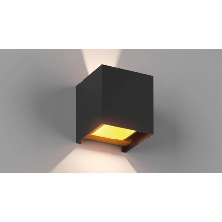 Светильник настенный BIG-KUB LWA803L-BL-WW 12Вт 3000К IP65 черн. DesignLed 00-00004883