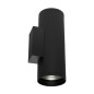 Светильник светодиодный архитектурный Gutta Twin 2х20Вт 3000К IP67 18град. RAL9005 черн. VARTON V1-G1-90330-01L02-67T2030