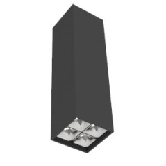Светильник светодиодный DL-Box Reflect Multi 2х2 10Вт 3000К 80х80х300 накладной 35град.х75град. RAL9005 черн. муар VARTON V1-R0-