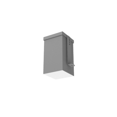 Светильник светодиодный DL-Grill для потолка Грильято 100х100 9Вт 4000К 90х90х160 IP54 встраив. RAL7045 сер. муар диммер DALI VA