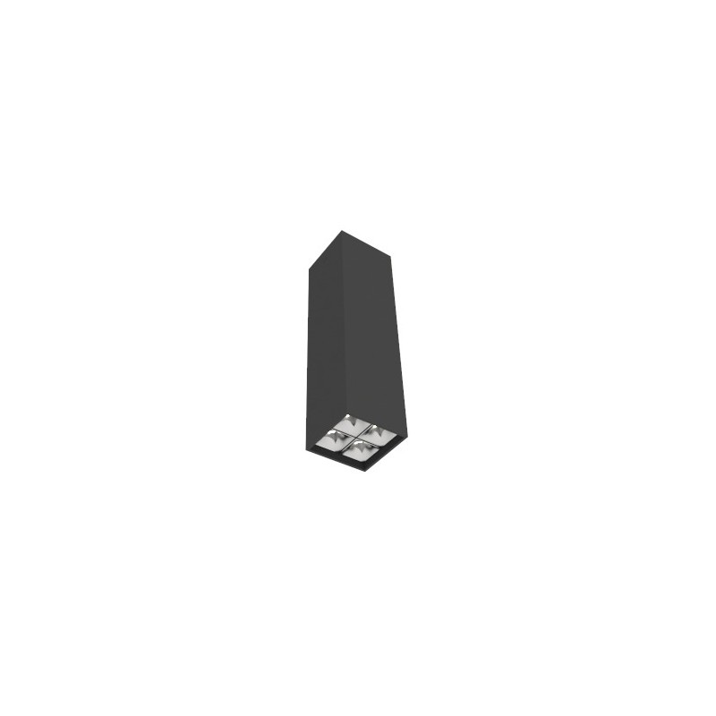 Светильник светодиодный DL-Box Reflect Multi 2х2 10Вт 4000К 80х80х300 накладной 36град. RAL9005 черн. муар диммер DALI VARTON V1