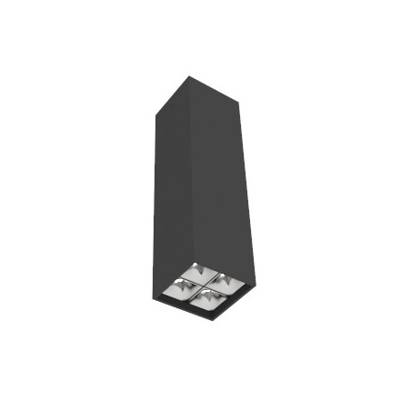Светильник светодиодный DL-Box Reflect Multi 2х2 10Вт 4000К 80х80х300 накладной 36град. RAL9005 черн. муар диммер DALI VARTON V1