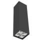Светильник светодиодный DL-Box Reflect Multi 2х2 10Вт 4000К 80х80х300 накладной 36град. RAL9005 черн. муар диммер DALI VARTON V1