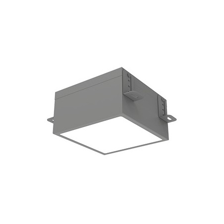 Светильник светодиодный DL-Grill для потолка Грильято 200х200 15Вт 4000К 186х186х80 IP54 встраив. RAL7045 сер. муар диммер DALI 