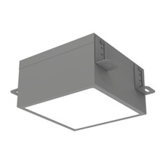 Светильник светодиодный DL-Grill для потолка Грильято 200х200 20Вт 4000К 186х186х80 IP54 встраив. RAL7045 сер. муар диммер DALI 