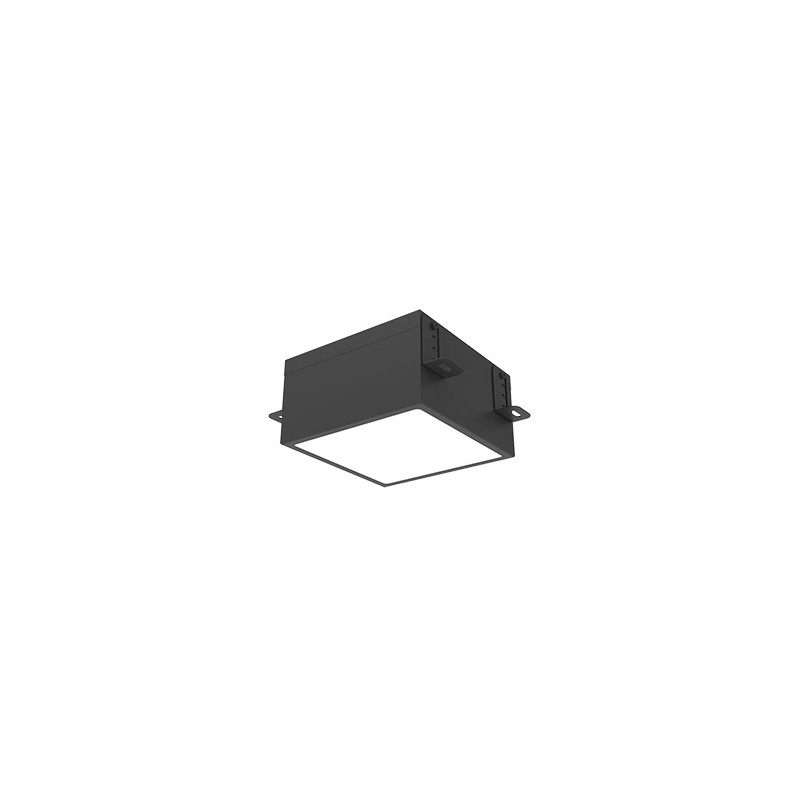 Светильник светодиодный DL-Grill для потолка Грильято 200х200 15Вт 4000К 186х186х80 IP54 встраив. RAL9005 черн. муар VARTON V1-R
