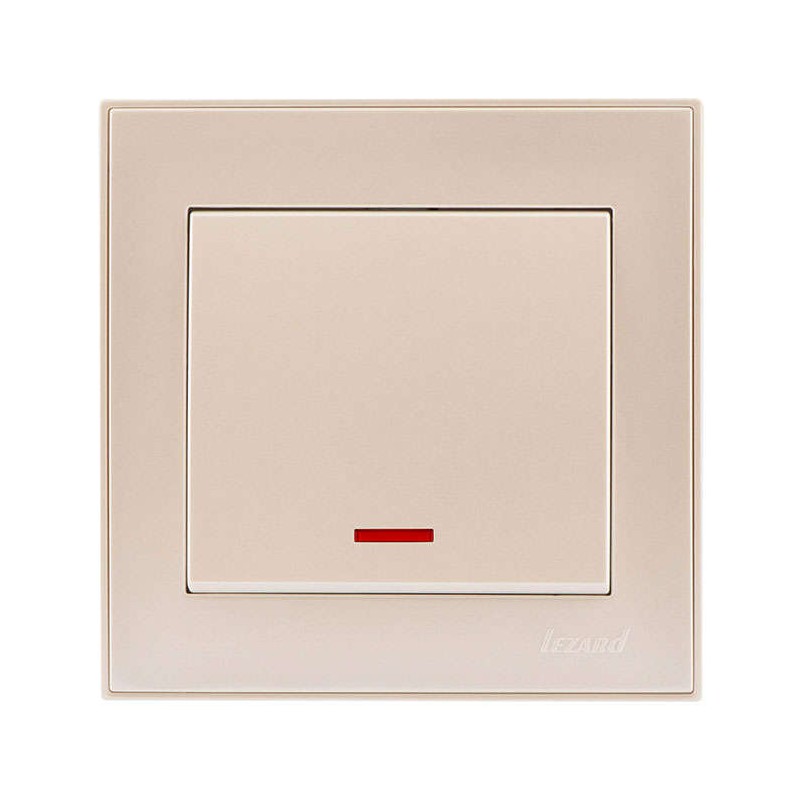 Выключатель 1-кл. СП Rain IP20 с подсветкой крем. LEZARD 703-0303-111 Выключатель 1-кл. СП Rain IP20 с подсветкой крем. LEZARD 703-0303-111