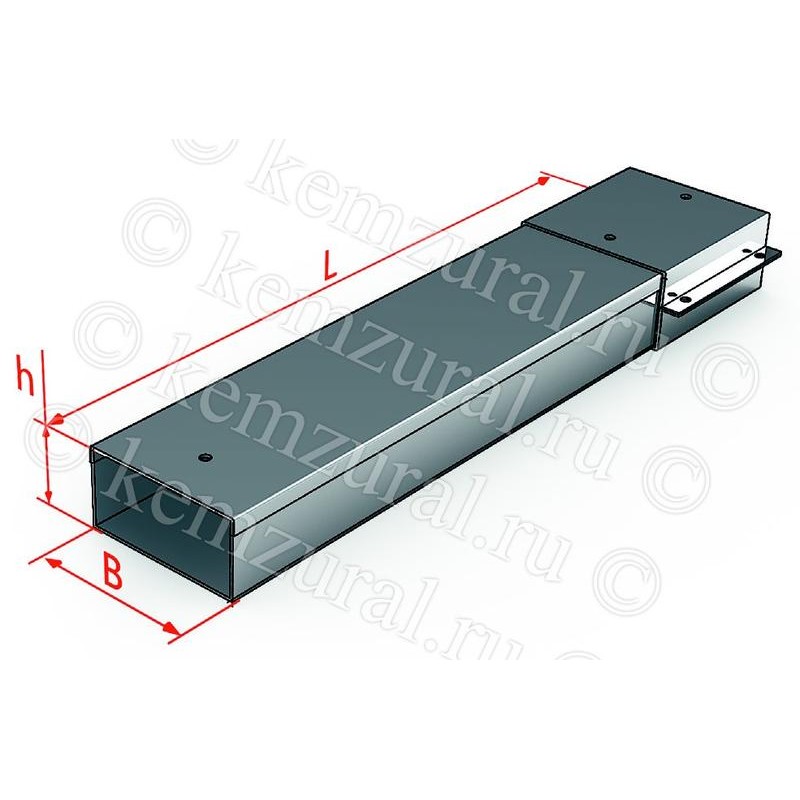 Короб прямой СП 100х50 (1.5мм) УТ1.5 КЭМЗ 381 100525 54
