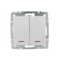 Выключатель 2-кл. СП Rain IP20 с подсветкой механизм бел. LEZARD 703-0288-112 Выключатель 2-кл. СП Rain IP20 с подсветкой механизм бел. LEZARD 703-0288-112
