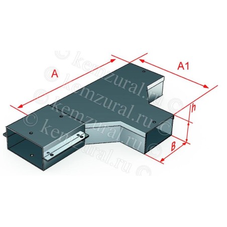 Короб тройниковый СТ 150х150 УТ1.5 (S-1.5мм) КЭМЗ 382 151505 54