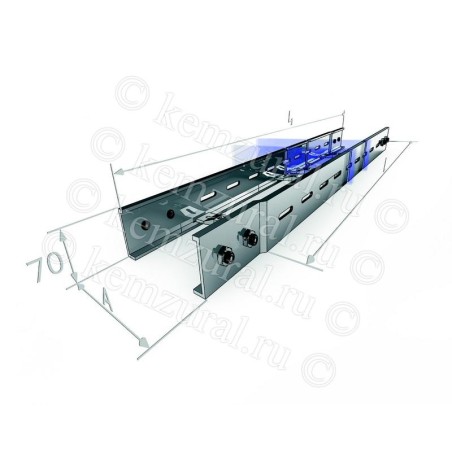 Лоток прямой НЛ 30х10-П2.87 цУТ1.5 (S-1.2мм) гор. цинк КЭМЗ 440 301034 29