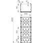 Лоток листовой перфорированный 200х160 L6000 сталь 2мм WKSG 162 FS OBO 6098501