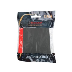 Выключатель проходной 1-кл. с индик. СП ZIMA IP20 10А безвинт. зажим черн. бархат LEZARD 704-4288-114QC