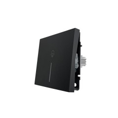 Кнопка звонка с индик. СП ZIMA IP20 безвинт. зажим черн. бархат LEZARD 704-4288-108QC