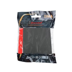 Кнопка звонка с индик. СП ZIMA IP20 безвинт. зажим черн. бархат LEZARD 704-4288-108QC