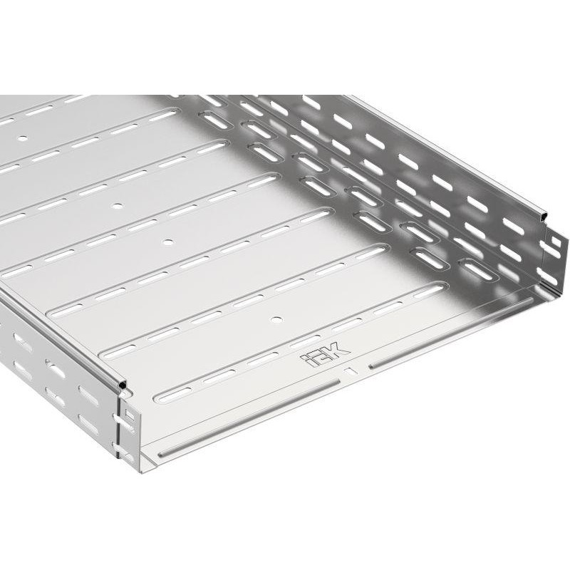 Лоток листовой перфорированный 400х80 L3000 сталь 1мм крашен. IEK CLPK10-080-400-3
