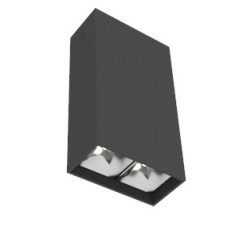 Светильник светодиодный DL-Box Reflect Multi 1х2 8Вт 4000К 80х40х150 накладной 35град.х75град. RAL9005 черн. муар диммер DALI VA