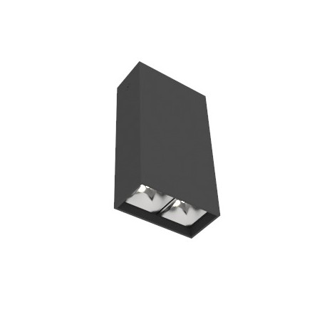 Светильник светодиодный DL-Box Reflect Multi 1х2 5Вт 3000К 80х40х150 накладной 24град. RAL9005 черн. муар VARTON V1-R0-90251-20L