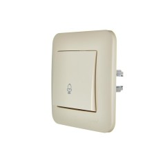 Кнопка звонка 1-кл.СП ASTI 10А IP20 в сборе крем. LEZARD 7081-0303-103