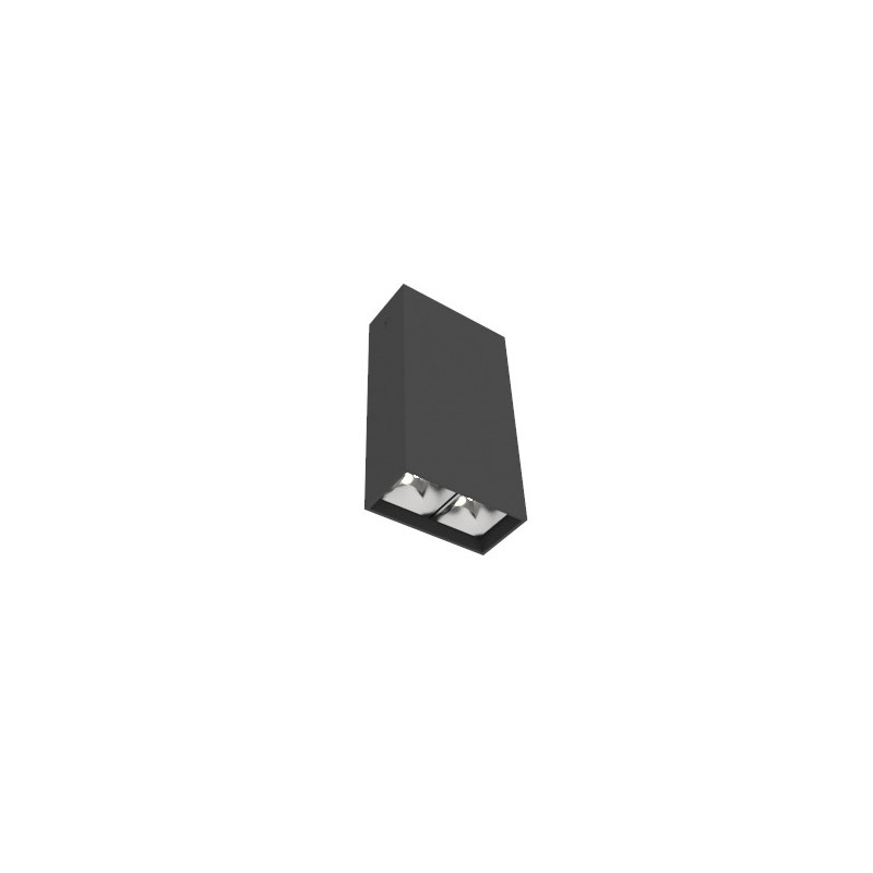 Светильник светодиодный DL-Box Reflect Multi 1х2 5Вт 3000К 80х40х150 накладной 55град. RAL9005 черн. муар диммер DALI VARTON V1-