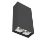 Светильник светодиодный DL-Box Reflect Multi 1х2 5Вт 3000К 80х40х150 накладной 55град. RAL9005 черн. муар диммер DALI VARTON V1-