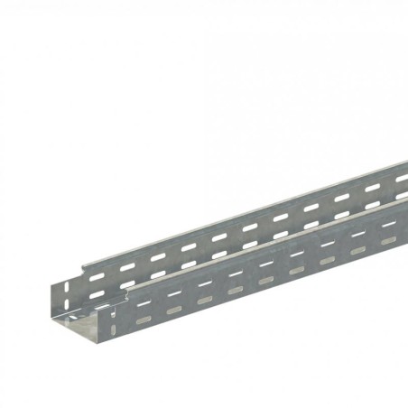 Лоток прямой замковый перфорированный 100х80 L3000 сталь 0.7мм ЛМс-ПЗМ цУТ2.5 СОЭМИ Н0122152512