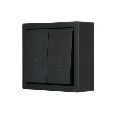 Выключатель 2-клав. проходной LETO черн. бархат LEZARD 752-4200-106