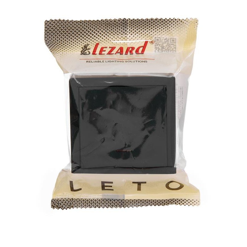 Выключатель 1-клав. с инд. LETO черн. бархат LEZARD 752-4200-111 Выключатель 1-клав. с инд. LETO черн. бархат LEZARD 752-4200-111