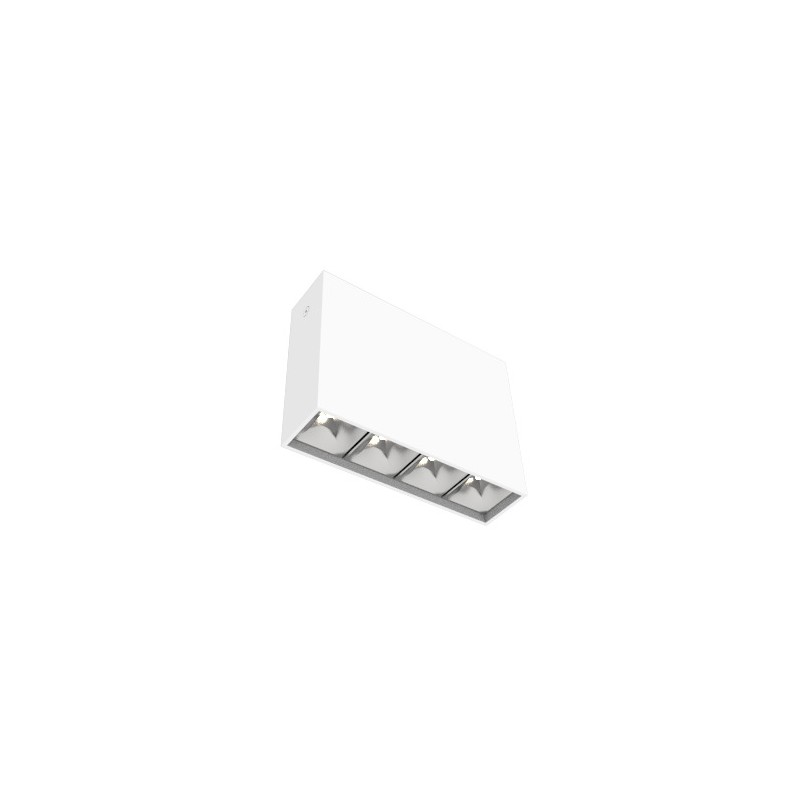 Светильник светодиодный DL-Box Reflect Multi 1х4 14Вт 3000К 150х40х115 накладной 24град. RAL9003 бел. муар диммер DALI VARTON V1