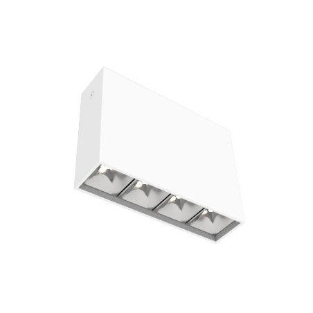 Светильник светодиодный DL-Box Reflect Multi 1х4 14Вт 3000К 150х40х115 накладной 24град. RAL9003 бел. муар диммер DALI VARTON V1