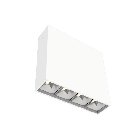 Светильник светодиодный DL-Box Reflect Multi 1х4 14Вт 4000К 150х40х150 накладной 36град. RAL9003 бел. муар диммер DALI VARTON V1