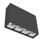 Светильник светодиодный DL-Box Reflect Multi 1х4 10Вт 4000К 150х40х115 накладной 24град. RAL9005 черн. муар VARTON V1-R0-90252-2