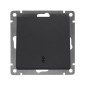 Переключатель проходной 1-кл. СП Афина 10А IP20 механизм графит Universal A0025-Gr Переключатель проходной 1-кл. СП Афина 10А IP20 механизм графит Universal A0025-Gr