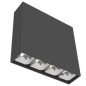 Светильник светодиодный DL-Box Reflect Multi 1х4 14Вт 3000К 150х40х150 накладной кососвет RAL9005 черн. муар VARTON V1-R0-90253-