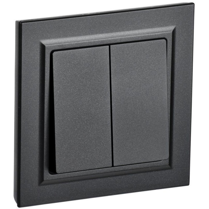 Выключатель 2-кл. СП BRITE ВСР10-2-0-БрЧ 10А в сборе черн. IEK BR-V20-0-10-K02-F Выключатель 2-кл. СП BRITE ВСР10-2-0-БрЧ 10А в сборе черн. IEK BR-V20-0-10-K02-F