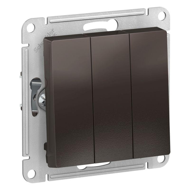 Выключатель 3-кл. СП AtlasDesign 10А IP20 (сх. 1+1+1) 10AX механизм мокко SE ATN000631 Выключатель 3-кл. СП AtlasDesign 10А IP20 (сх. 1+1+1) 10AX механизм мокко SE ATN000631