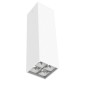 Светильник светодиодный DL-Box Reflect Multi 2х2 14Вт 4000К 80х80х300 накладной 35град.х75град. RAL9003 бел. муар диммер DALI VA