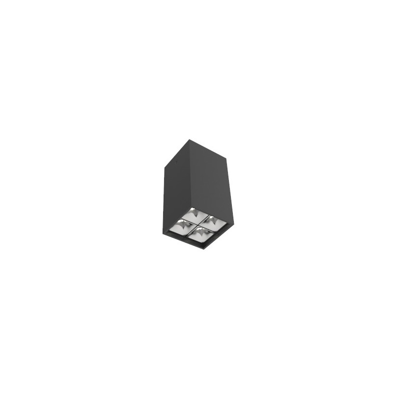 Светильник светодиодный DL-Box Reflect Multi 2х2 14Вт 3000К 80х80х150 накладной кососвет RAL9005 черн. муар диммер DALI VARTON V