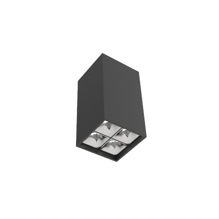 Светильник светодиодный DL-Box Reflect Multi 2х2 14Вт 3000К 80х80х150 накладной кососвет RAL9005 черн. муар диммер DALI VARTON V